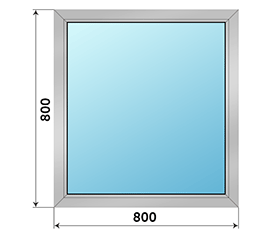Одностворчатое окно Realit 800x800